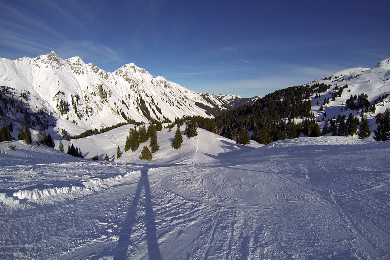 Descente vers Morgins