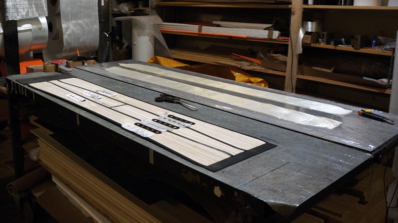 Clone Ind - Fabrication splitboard - renforts fibre de verre et carbone
