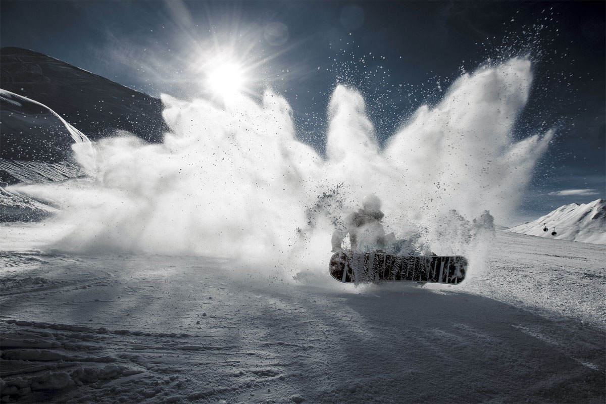 Apprendre le snowboard : pente raide